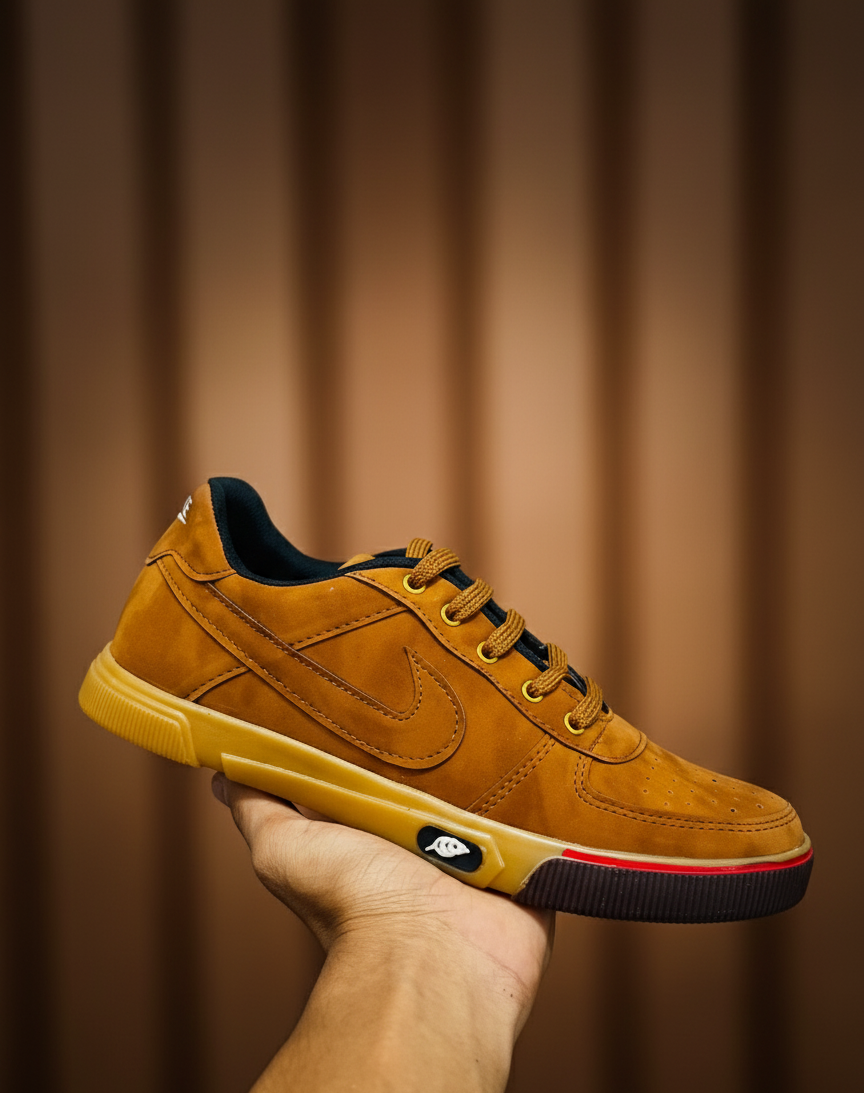 Men’s Brown Casual Sneakers – Comfortable Low-Top Lace-Up Shoes | Padma Shoes